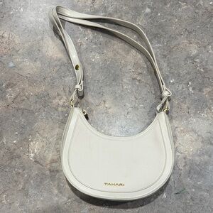 Tahari Elegant Off-White Shoulder Bag